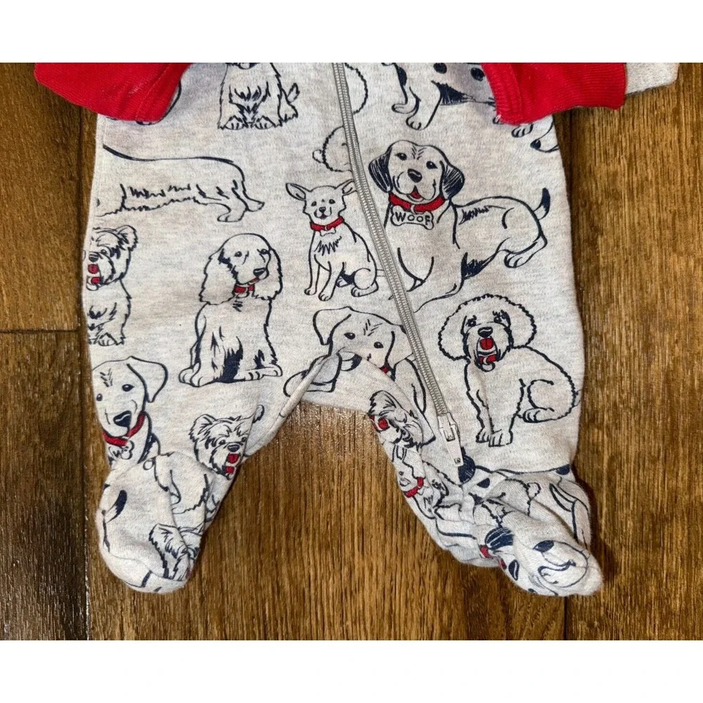Preemie Baby Boy Sleeper Outfit Romper Zipper Cotton Reborn Doll Animal‎ Dogs